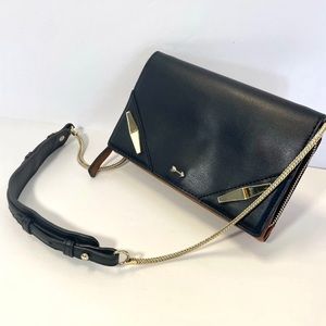Giani Bini Black Brown Leather Wallet Purse
